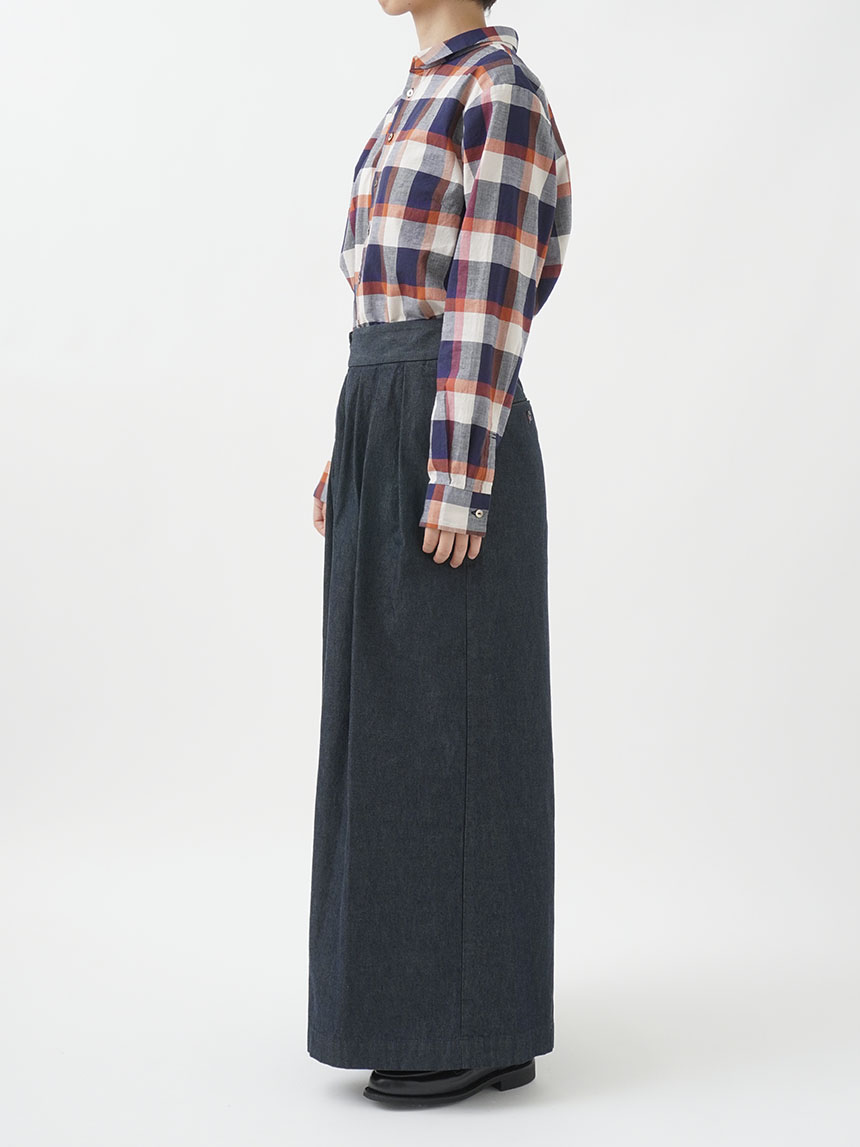 PALLAS PALACE - Irregular yarn dungaree wide tuck pants Size 2