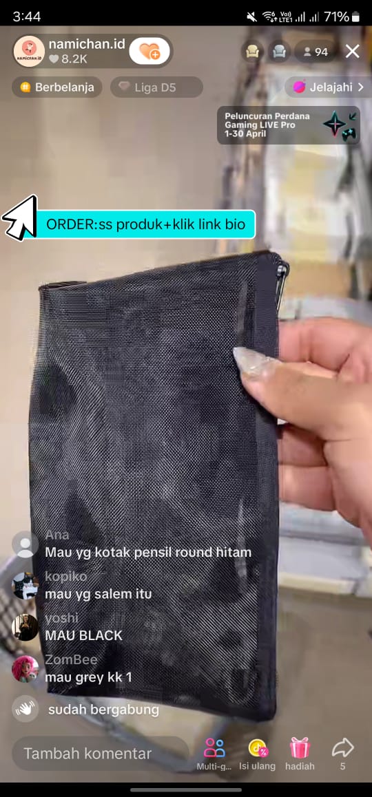 Muji  pencil case segitiga hitam (besar)