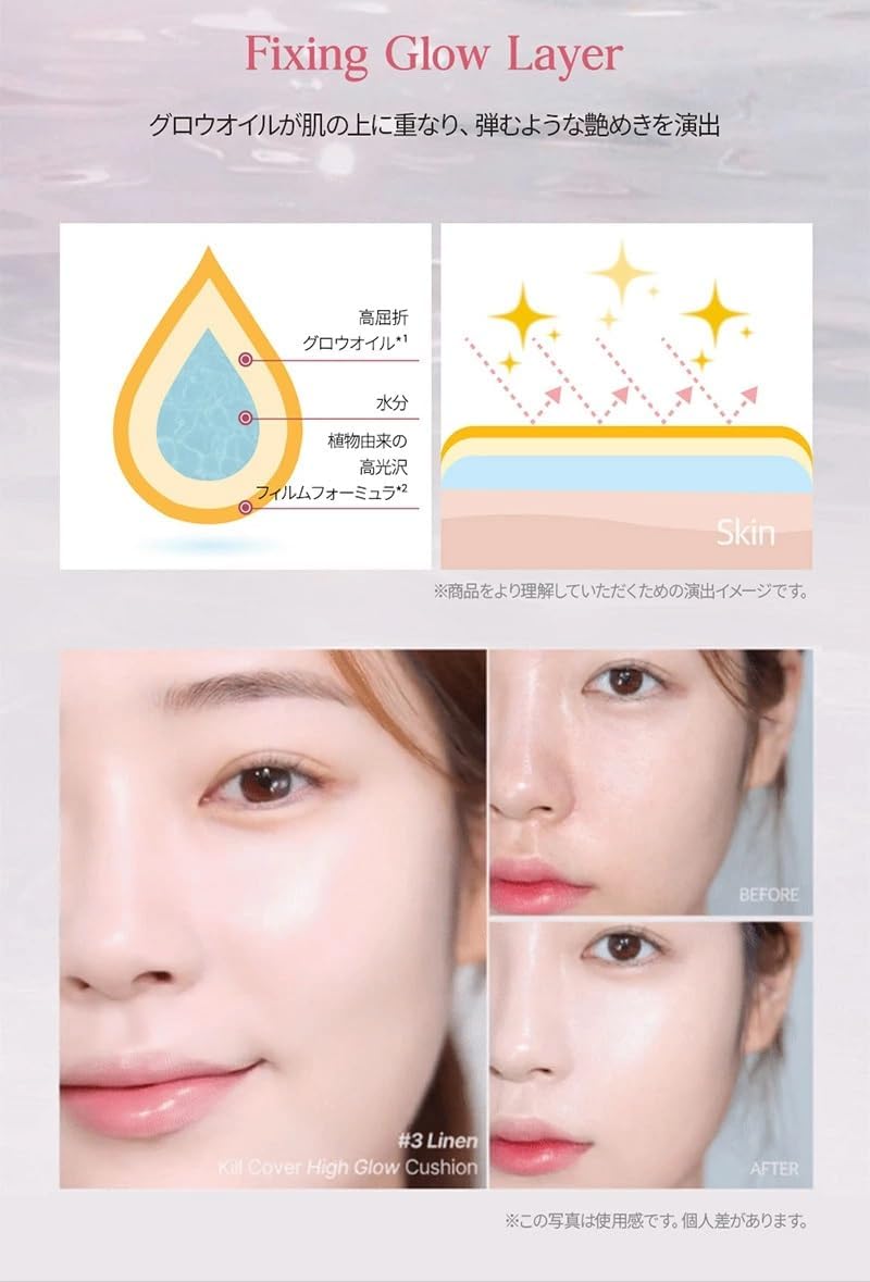 CLIO KILL COVER HIGH GLOW CUSHION SPF 50+ PA+++ (#3 LINEN)
