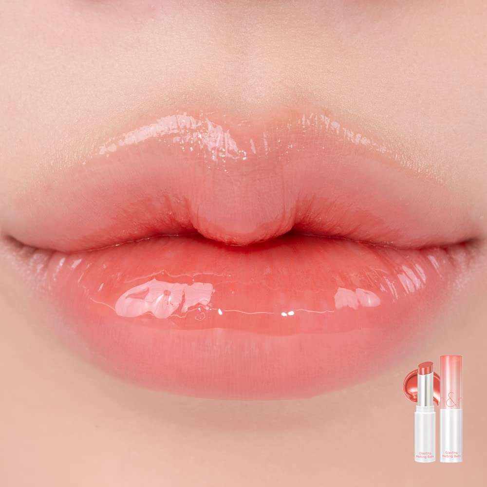 Romand Glasting Melting Balm 3.5g, 03 SORBET BALM, Glossy, Plumping Lips, Moisture, Translucent, Water Bomb, High Pigmented, Vegan