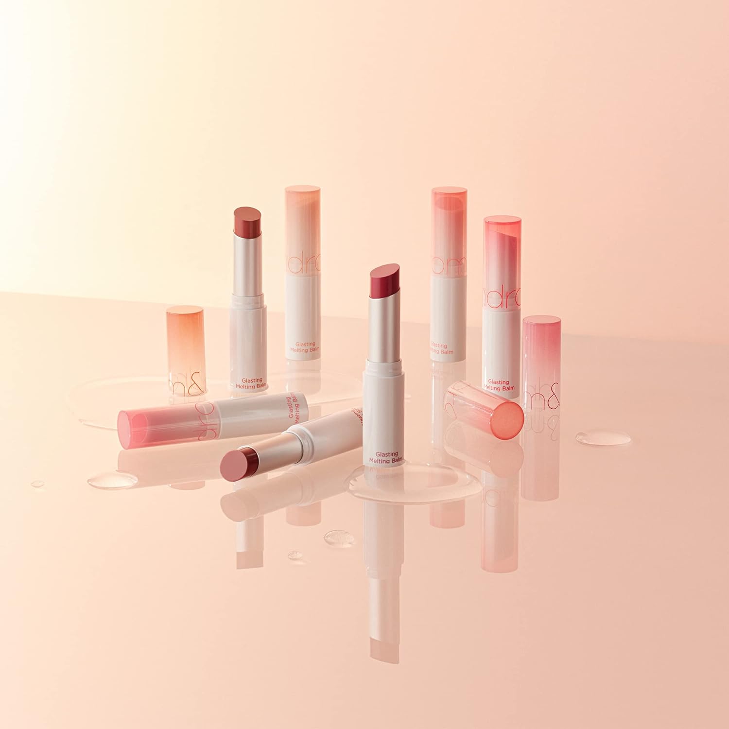 Romand Glasting Melting Balm 3.5g, 03 SORBET BALM, Glossy, Plumping Lips, Moisture, Translucent, Water Bomb, High Pigmented, Vegan