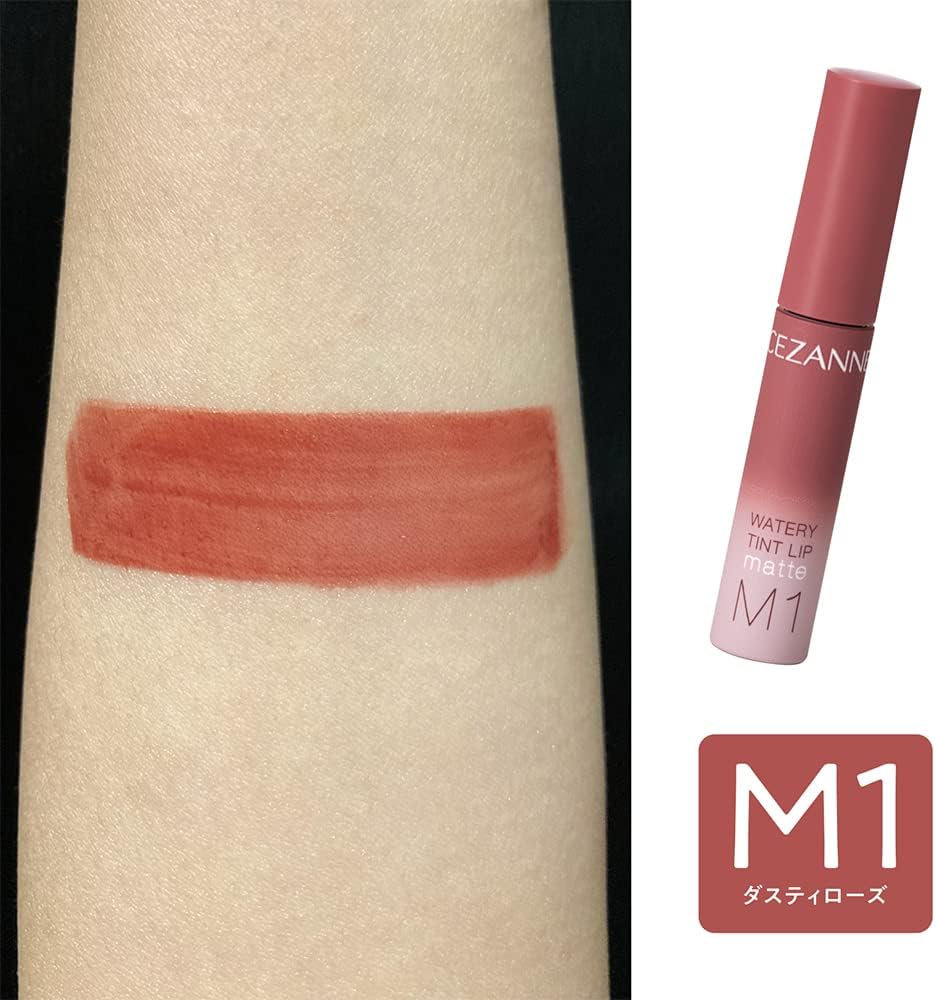 Cezanne Watery Tint Trip Mat M1 Dusty Rose 4.0g Tint Formula Mat Lip