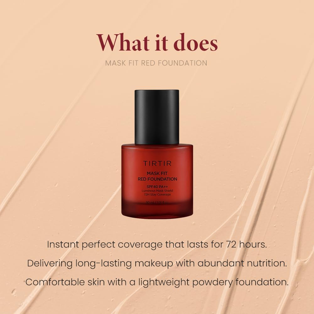 TIRTIR Mask Fit Red Foundation 30 ml - Shade 17C Porcelain